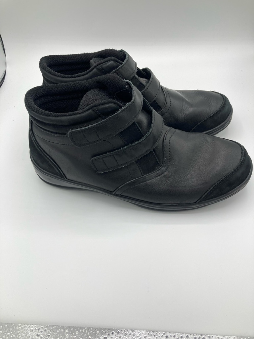 Orthofeet Tivoli Boots Sz 9 Black Leather Orthopedic Comfort Booties